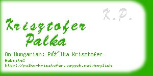 krisztofer palka business card